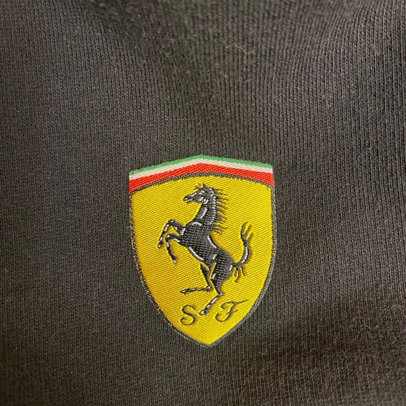 Puma Ferrari Felipe Massa Black Zip Up Sweatshirt with Official Ferrari Patch - Picture 4 of 14
